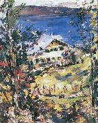 Lovis Corinth Walchensee, Landhaus mit Wascheplatz oil